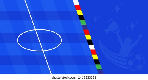 Ilustración del vector de fondo del campeonato de fútbol, plantilla del campeonato de fútbol o de fútbol. Europa 2024