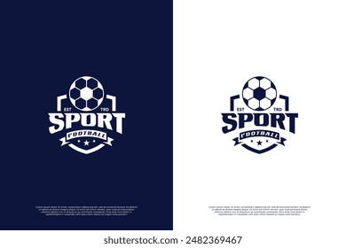 Diseño de logotipo de insignia del campeonato de fútbol