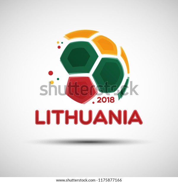 Football Championship Banner Flag Lithuania Vector Stock Vector ...