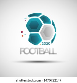 Football championship banner. Vector illustration of abstract soccer ball for your design