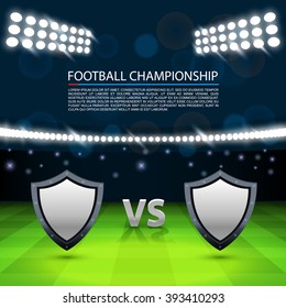 Football championship cover, Cover match background, Vector ilustration