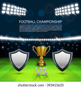 Football championship cover, Sport Cup background,  Vector ilustration