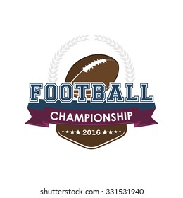 Football championship emblem vector. Design for your sport graphic project.