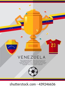 Football Championship Flat Icon : Vector Illustration