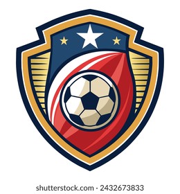 Football Championship Logo: Abstract Soccer Ball Vector Illustration for Your Design