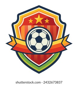Football Championship Logo: Abstract Soccer Ball Vector Illustration for Your Design