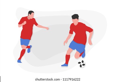 Football Championship player kicking ball vector illustration 2018 soccer