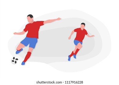 Football Championship player kicking ball vector illustration 2018 soccer