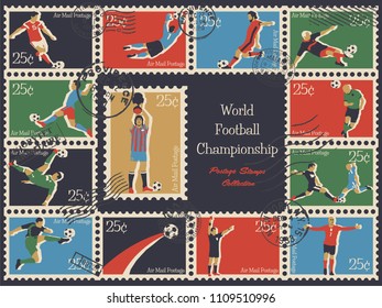 Football Championship Postage Stamps Collection