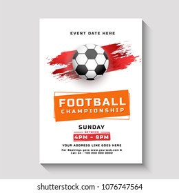 Football Championship Poster, Banner Or Flyer Design. 