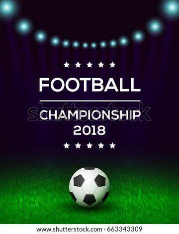 football championship poster flyer banner template stock vector