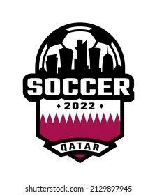 Football championship. Spot logo Qatar 2022