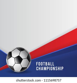 Football Championship Template Design with Soccer Ball