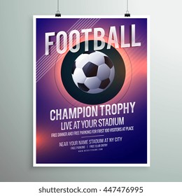 football championship trophy flyer brochure template