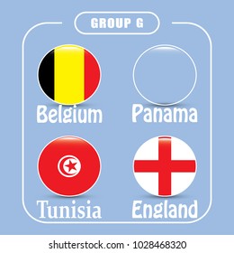 Football. Championship. Vector flags. Russia. Group H
