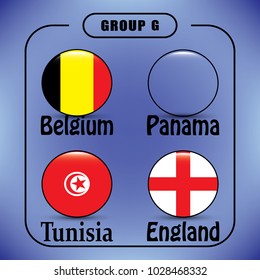 Football. Championship. Vector flags. Russia. Group H