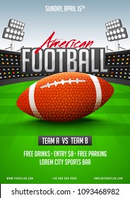 Football championships flyer, banner or poster design.