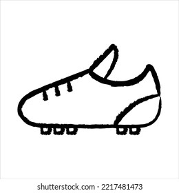 Football Cleats Hand-drawn Icon Vector Graphic Illustration