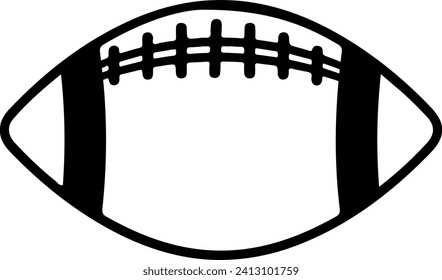 Football clip art design on plain white transparent isolated background for card, shirt, hoodie, sweatshirt, apparel, card, tag, mug, icon, poster or badge