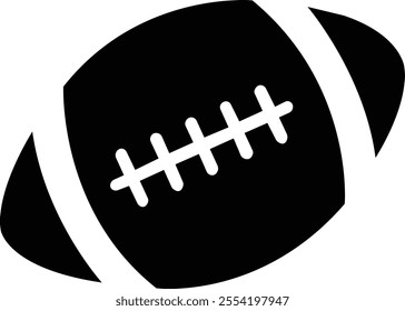 Football clip art design on plain white transparent isolated background for card, shirt, hoodie, sweatshirt, apparel, card, tag, mug, icon, poster or badge