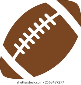 Football clip art design on plain white transparent isolated background for card, shirt, hoodie, sweatshirt, apparel, card, tag, mug, icon, poster or badge, tailgates and touchdowns