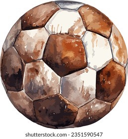 Football clipart, isolated vector illustration.