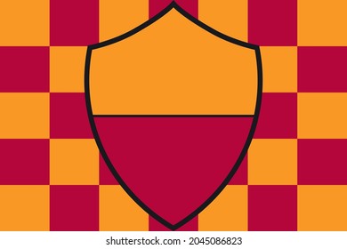 Football Club AC Roma Fan Flag Vector Background.