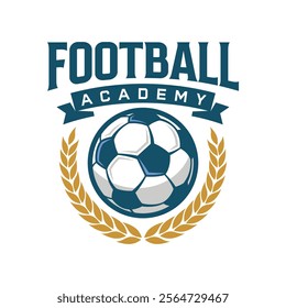 Football Club Academy logo Sign Badge Template. Vintage Soccer or Football Logo, Emblem, Badge. Vector illustration