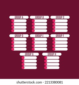 football club chart for sport tournament