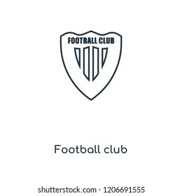 Football club concept line icon. Linear Football club concept outline symbol design. This simple element illustration can be used for web and mobile UI/UX.