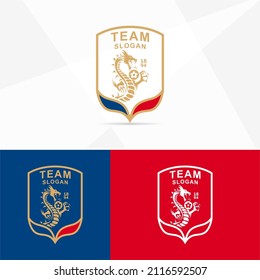 Football club emblem. Dragon icon football badge shield logo, football team game club element, Vector Logo Illustration Suitable for championship or team