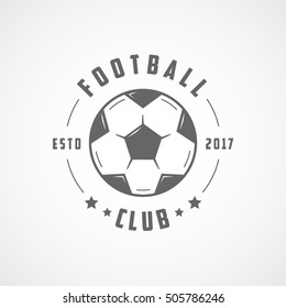 Football Club Emblem Flat Icon On White Background
