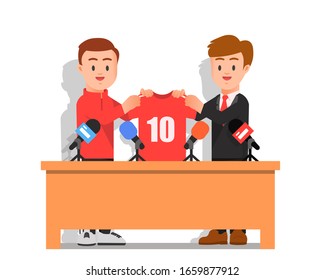 Football Club Held A Press Conference To Sign New Players