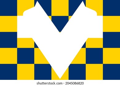Football club Hellas Verona fan flag vector background.