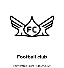 Football club icon vector isolated on white background, Football club transparent sign , line or linear sign, element design in outline style