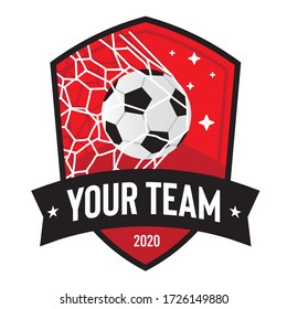Football Club logo in Bagde design style, perfect for soccer team and club logo