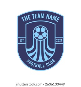 Football club logo design. Soccer team badge vector template.