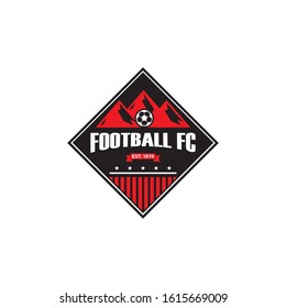Football Club Logo Design Template, mountain sport logo inspiration