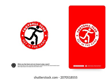 Football club logo design template, Soccer tournaments logotype concept. Football team identity isolated on white Background, Abstract sport symbol design vector illustrations.