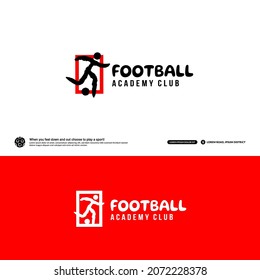 Football club logo design template, Soccer tournaments logotype concept. Football team identity isolated on white Background, Abstract sport symbol design vector illustrations.