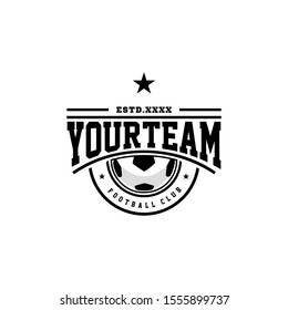 Football club logo design vector illustration