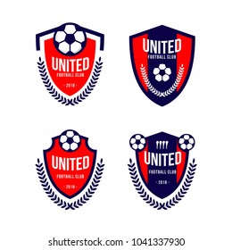 Football Club Logo Set Vector Template Design