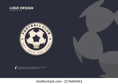 Football club logo, Soccer tournament emblems template. Sport team identity, E-Sport badge design vector illustrations