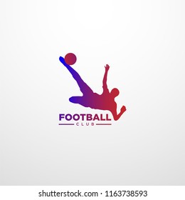 Football club logo template with modern concept vector eps 10