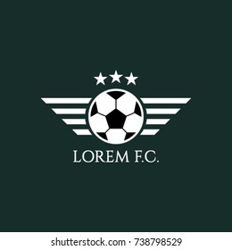 Football Club Logo Vector Template Design