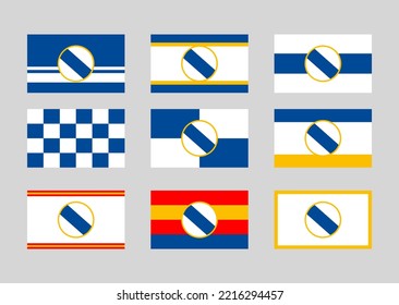 Football club Madrid fan flag vector background.