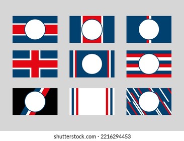 Football club Paris fan flag vector background.