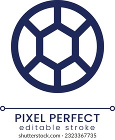 Football club pixel perfect linear ui icon. Popular team game. Soccer match. GUI, UX design. Outline isolated user interface element for app and web. Editable stroke. Poppins font used