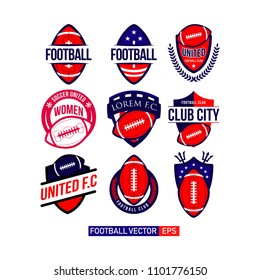 Football Club Set Logo Vector Template Design Illustration