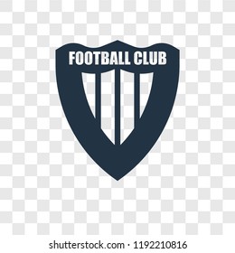 Football club vector icon isolated on transparent background, Football club transparency logo concept